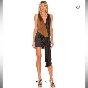 NBD Aurelia dress in black and brown. Brand new. Size small (US 2-4)